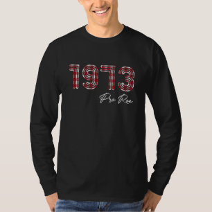 Pro Roe 1973 Buffalo Plaid Womens Rights Abortion T-Shirt