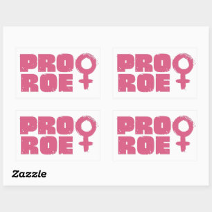 Pro Roe Women's Rights Word Art  Rectangular Sticker