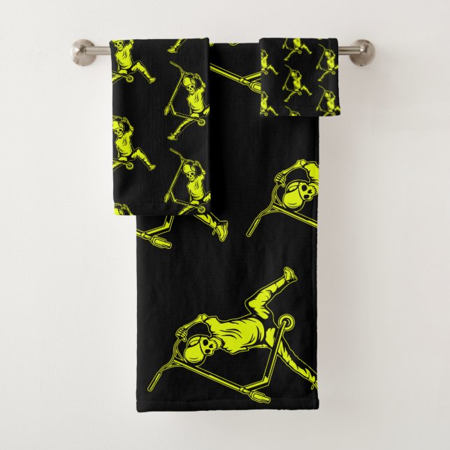 Pro Scooter Free Rider Tricks Bath Towel Set (Insitu)