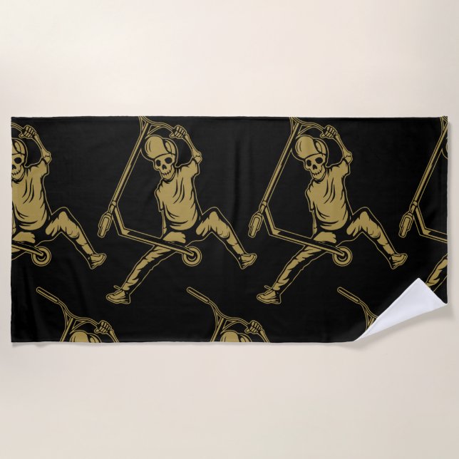 Pro Scooter Free Rider Tricks Beach Towel (Front)