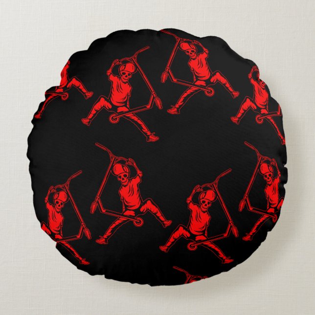 Pro Scooter Free Rider Tricks Round Cushion (Front)