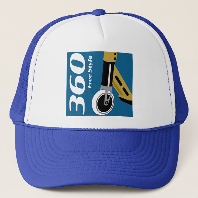 Pro Scooter Free Rider Tricks  Trucker Hat (Front)
