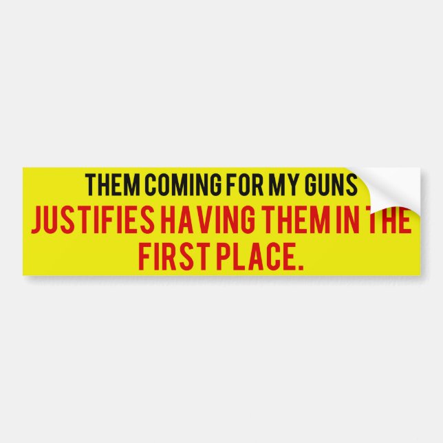 Pro-Second Amendment Bumper Sticker (Front)