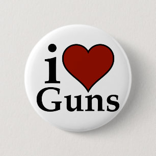 Pro Second Amendment: I Heart Guns 6 Cm Round Badge