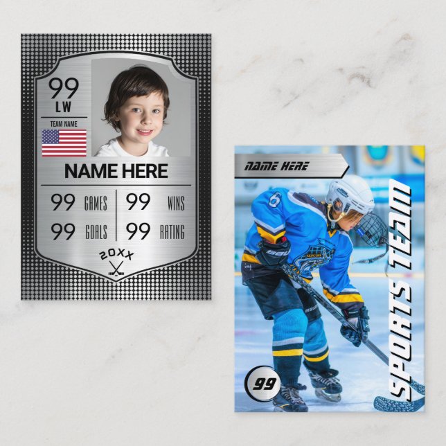 Pro Shield Hockey Trading Card Hockey Player Card (Front/Back)