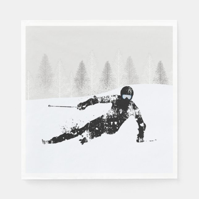 Pro Skier, Ski Snowboard Napkin (Front)