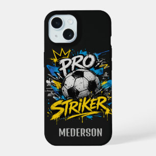 Pro Striker Urban Graffiti Soccer iPhone 15 Case