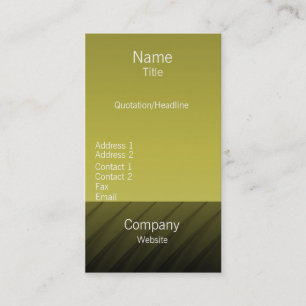 Pro Swirls II Business Card, Olive Green Card
