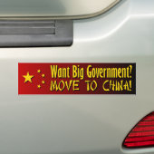 Pro Tea Party - Anti Big Government Bumper Sticker (On Car)
