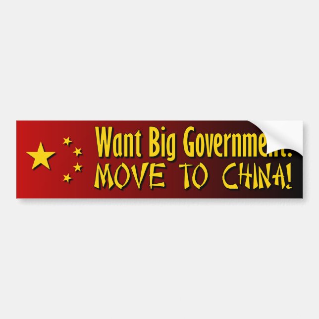 Pro Tea Party - Anti Big Government Bumper Sticker (Front)