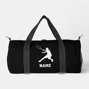 Pro tennis player custom black sports duffle bag