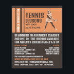 Pro Tennis Player, Tennis Lessons/Classes Advert Flyer<br><div class="desc">Pro Tennis Player,  Tennis Lessons/Classes Advertising Flyers By The Business Card Store.</div>