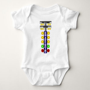 Pro Tree Drag Racing Starting Lights Baby Bodysuit