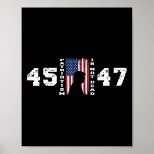 Pro Trump 45 47 Patriotism Is Not Dead Vintage Fla Poster
