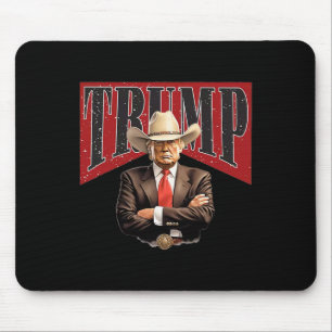 Pro Trump Cowboy Mouse Pad