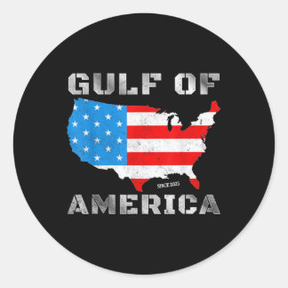 Pro-trump Gulf America Official Patriotic Of Usa M Classic Round Sticker