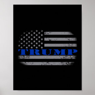 Pro Trump Political American Flag T Shirt - Thin B Poster
