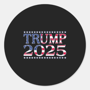 Pro Trump Shirt 2025 Trump 2025 Women Tee Men Trum Classic Round Sticker