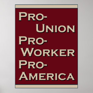 Pro-Union 1940's Design Poster