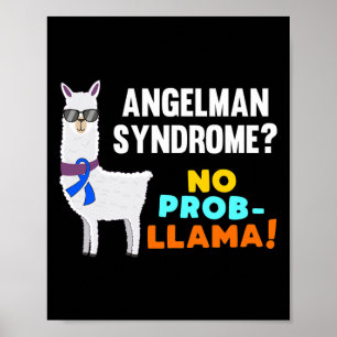 Prob-llama Angelman Syndrome Warrior Survivor Awar Poster