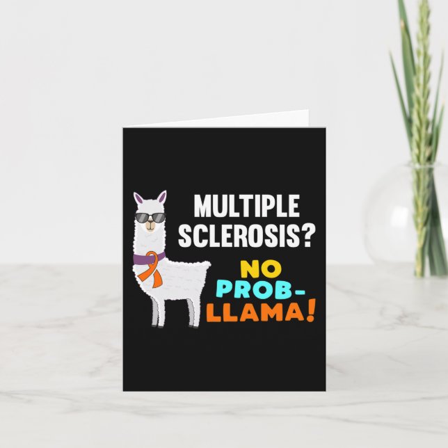 Prob-llama Multiple Sclerosis Warrior Survivor Awa Card (Front)