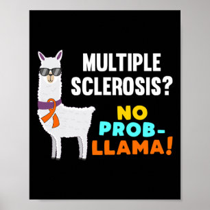 Prob-llama Multiple Sclerosis Warrior Survivor Awa Poster