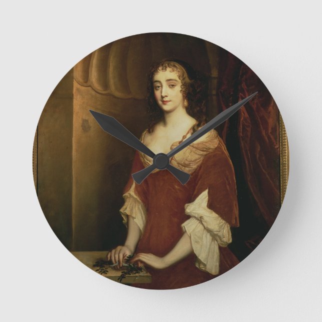 Probable portrait of Nell Gwynne (1650-87), mistre Round Clock (Front)