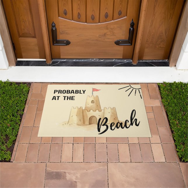 Probably at the Beach Tropical Coastal Doormat (Outdoor)