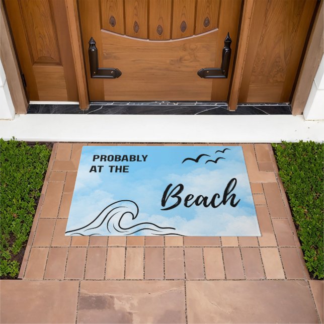 Probably at the Beach Tropical Coastal Doormat (Outdoor)