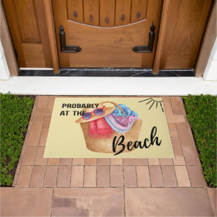 Probably at the Beach Tropical Coastal Doormat