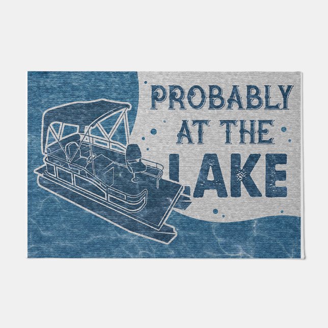 Probably At The Lake Rug, Trendy  Doormat (Front)