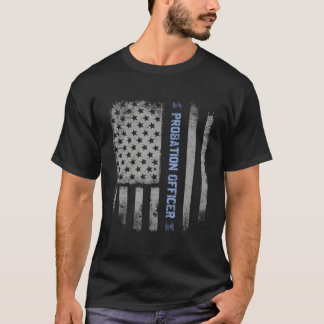 Probation Officer Us Flag T-Shirt