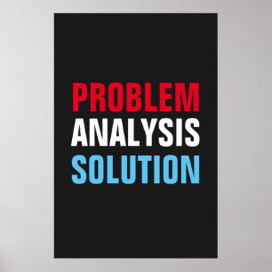 Problem Analysis Solution Motivational Inspiration Poster