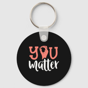 Problem Deaf Awareness Asl Sign Language Kindness  Key Ring