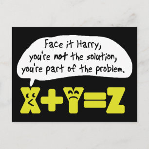Problem Funny Math Postcard