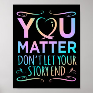 Problem Happy Suicide Awareness Support Graphic Poster