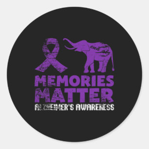 Problem Heimer - Purple Elephant 1  Classic Round Sticker