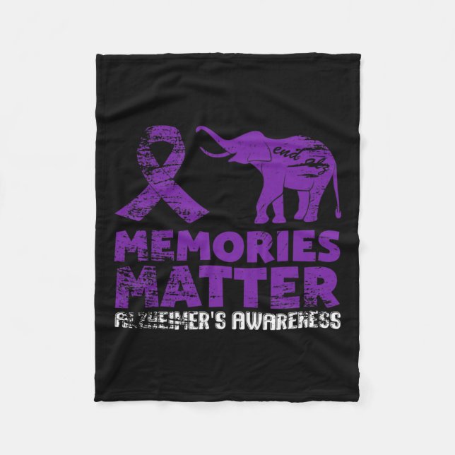 Problem Heimer - Purple Elephant 1  Fleece Blanket (Front)