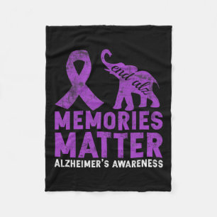 Problem Heimer - Purple Elephant Fleece Blanket