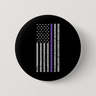 Problem Heimer Usa Flag Purple Strip 6 Cm Round Badge