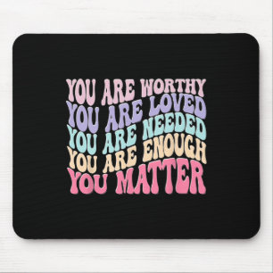 Problem Kindness Be Kind Groovy Mental Health Awar Mouse Pad