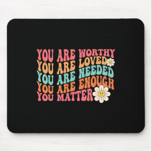 Problem Kindness Be Kind Groovy Mental Health Awar Mouse Pad