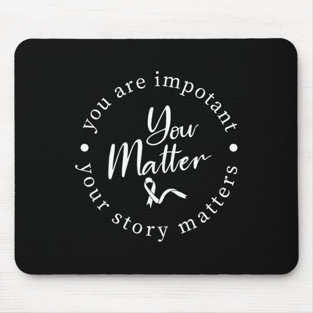 Problem Mental Health Awareness Warrior Counsellor Mouse Pad (Front)