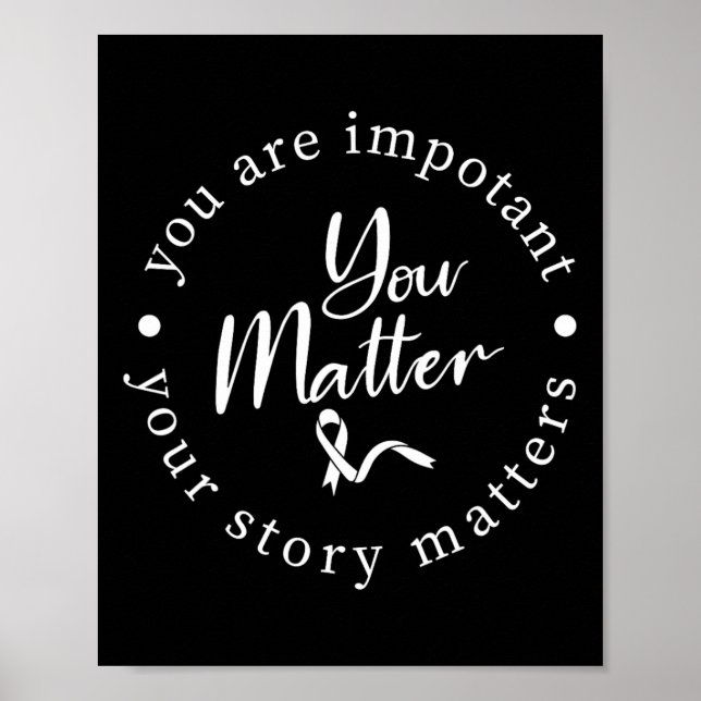 Problem Mental Health Awareness Warrior Counsellor Poster (Front)