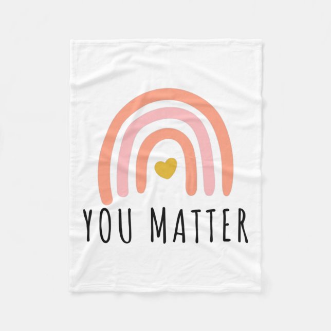 Problem Promote Positive Awareness Inspirational D Fleece Blanket (Front)
