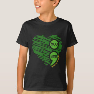 Problem Semicolon Heart Retro Mental Health Awaren T-Shirt