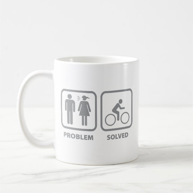 Problem Solved Cycling Coffee Mug (Left)