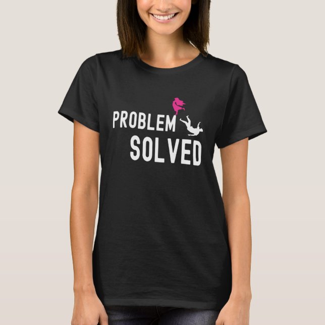 Problem Solved Divorced AF Funny Divorce Quote Wif T-Shirt (Front)