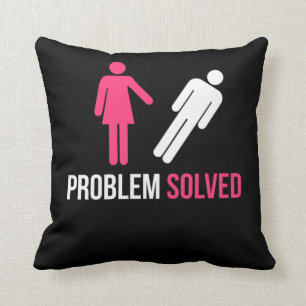 Problem Solved Funny Divorce Breakup Disband Gift Cushion