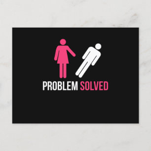 Problem Solved Funny Divorce Breakup Disband Gift Postcard